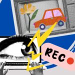 Kuvituskuvassa on televisio, jonka ruudun päällä on askarreltu autp ja kukka sekä kannettava tietokone ja sen näytöltä reunojen yli leviävä silmä, joka salamoi.